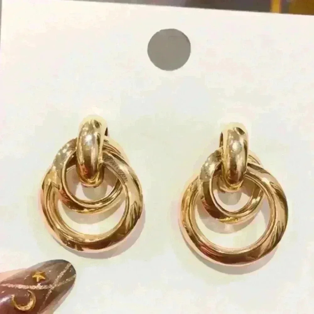 Minimalist Elegant Style Alloy Plated Earrings